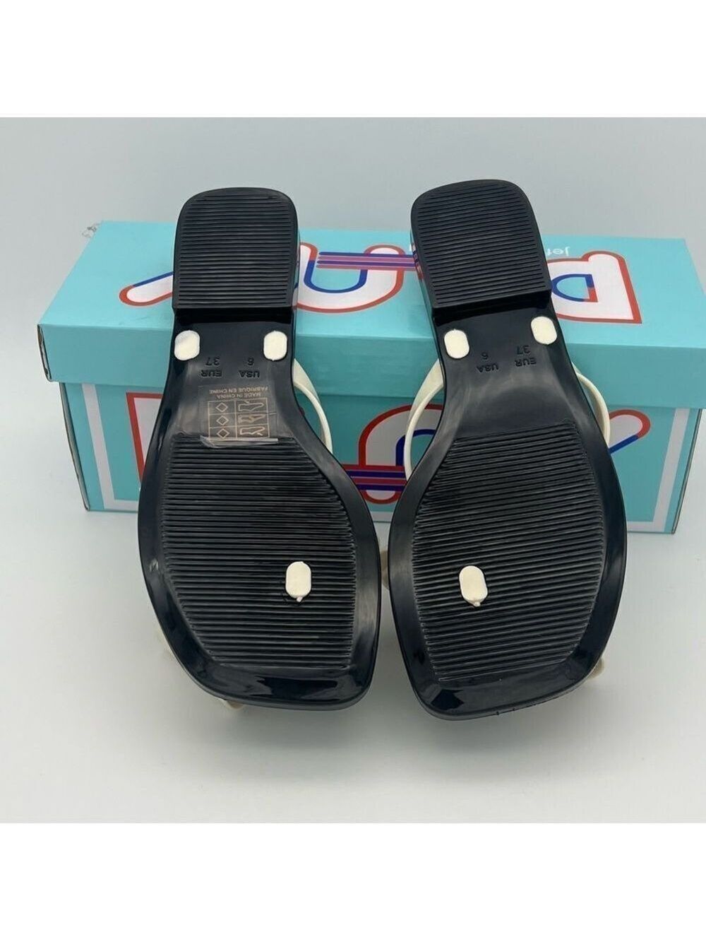 Jeffrey Campbell Size 6 Sugary Sandals black with cream bow NWT - Picture 7 of 7